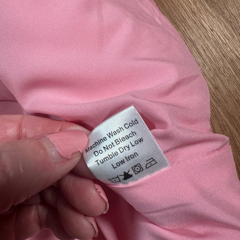 Tuckernuck Jackie Tweed Dress L Coral Pink Shift Mini Gold Buttons Preppy - Picture 9 of 10